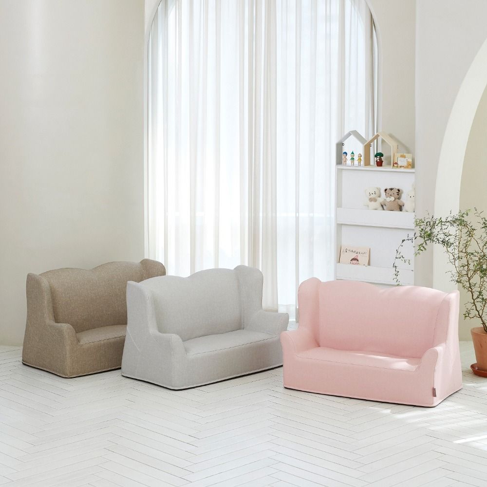 [Lieto Baby] COCO LIETO Prine Children's Sofa for 2 people_Eco-friendly fabric, high-density PU foam, waterproof, streamlined design_Made in Korea